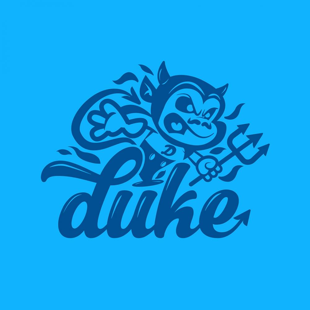 Creative rebrand of the Duke Blue Devils NCAA college team logo