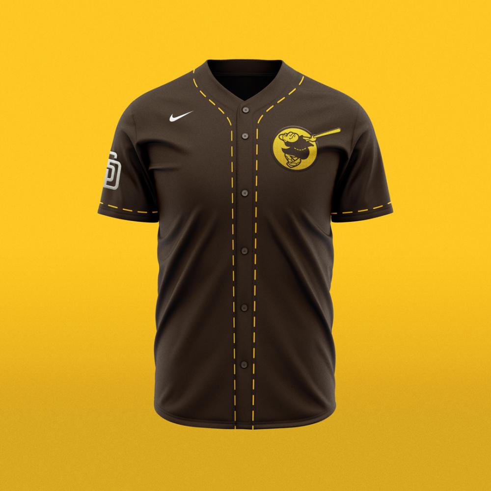 Creative rebrand of the San Diego Padres MLB baseball jersey