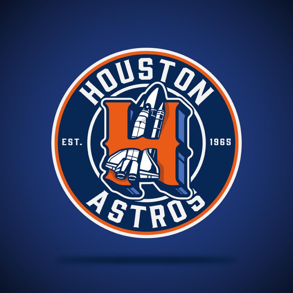 Creative rebrand of the Houston Astros MLB baseball team