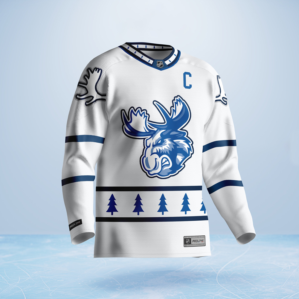 Creative rebrand of the Minnesota Moose AHL hockey team jersey