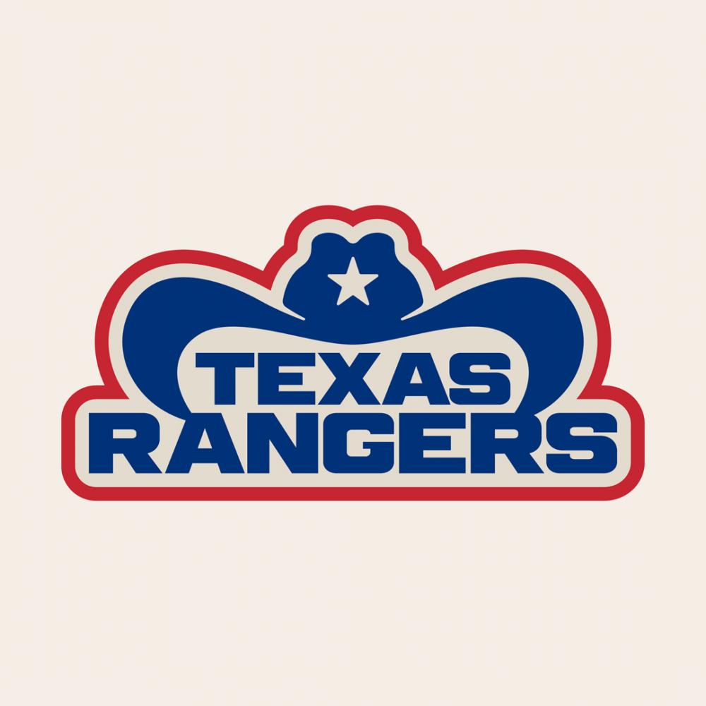Creative rebrand of the Texas Rangers MLB baseball team logo